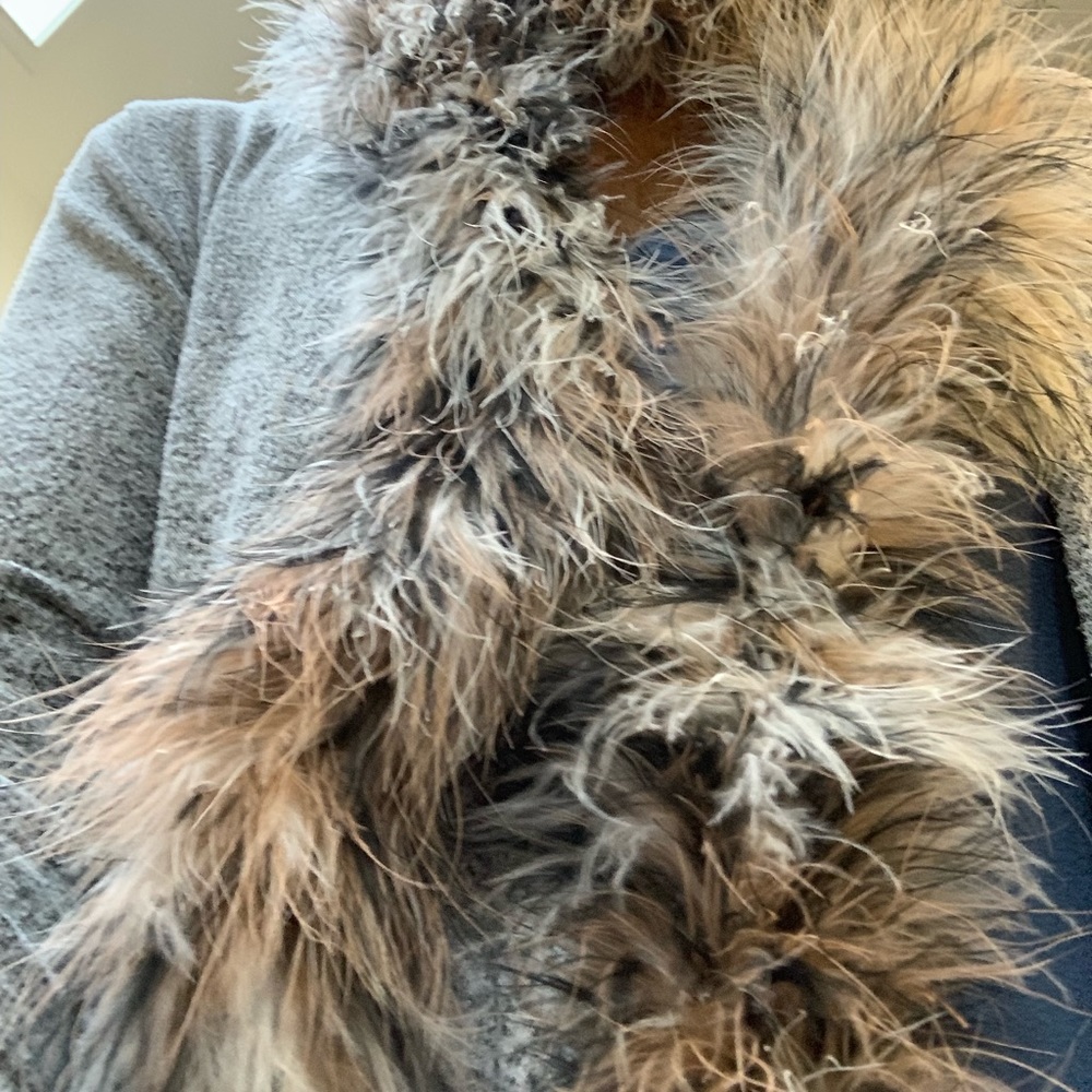 Faux Fur Tortoise Scarf Neck Wrap 5’ x 4”